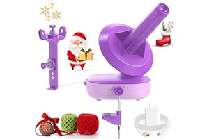 Caydo Electric Yarn Winder Pro, 10oz Large Automatic Ball Winder for Crocheting, Dual-Spring Strong Tension Stepless Speed Yarn Cake Roller Spinner, Ideal Present for Crochet Lovers(Purple)