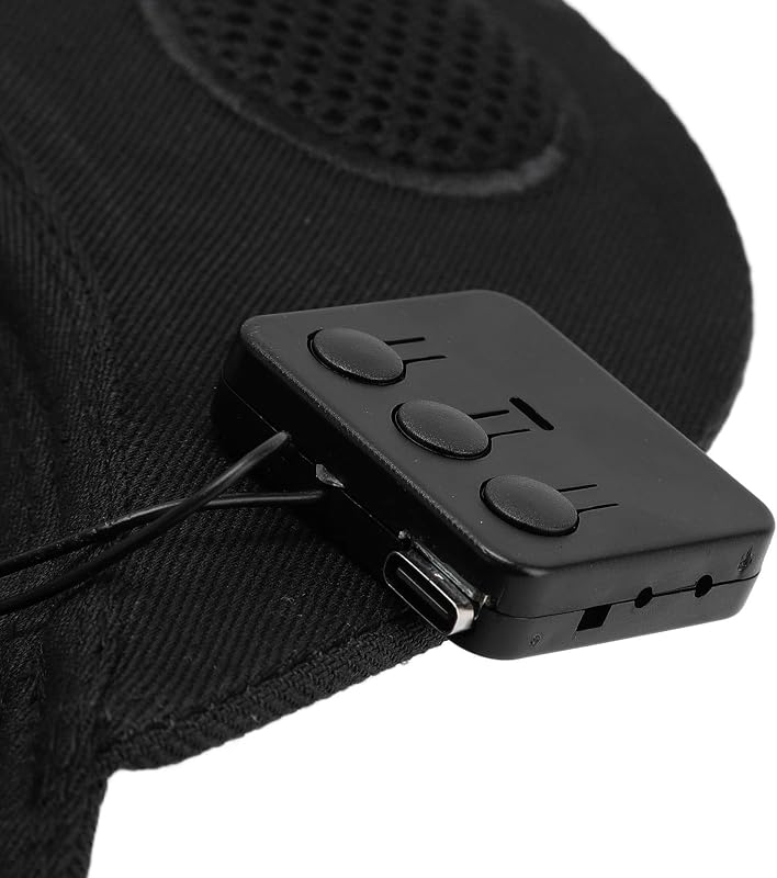 Bluetooth Music Cap, Sombrero de Altavoz Inalámbrico con 6h Tiempo de Juego y Diseño Lavable para Correr Al Aire Libre (Black)