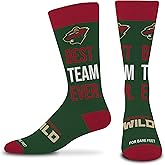 For Bare Feet NHL Unisex Best Team Ever Crew Sock Nhl