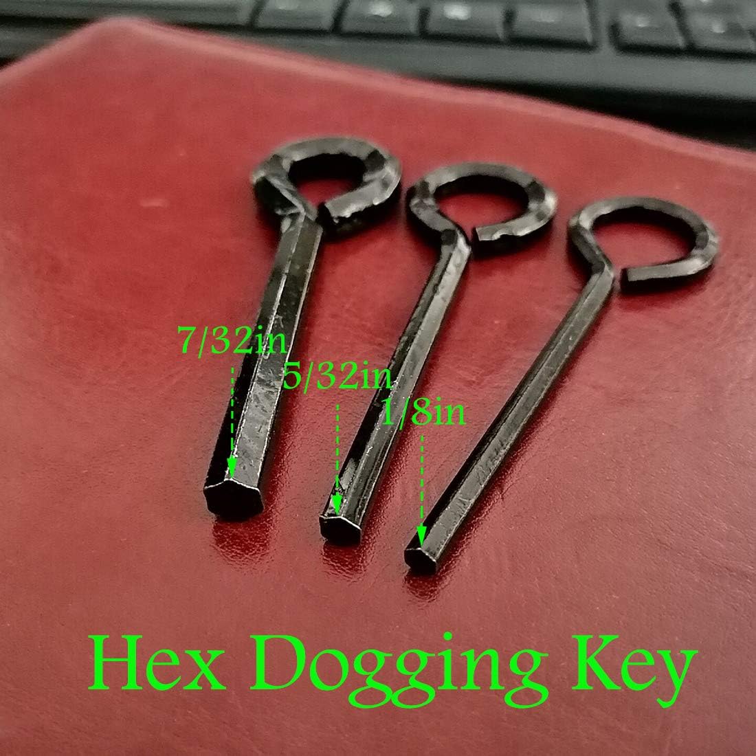 QOFOWIN 1/8” Standard Hex Dogging Key with Full Loop 10 Packs Solid