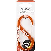 Nite Ize Size-4 S-Biner Dual Carabiner, Aluminum, Orange
