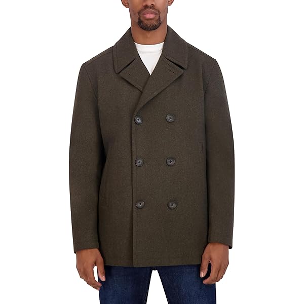 Nautica Men Classic Double Breasted Peacoat (Medium, Dark Navy) at