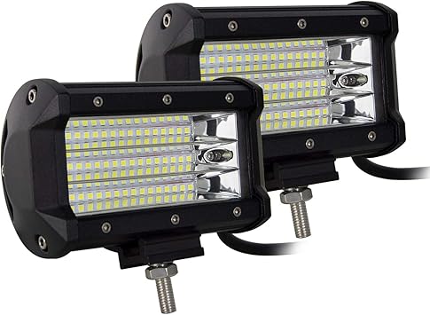 Led Light Bar 2X 6.5 Inch Quad 72W Spot Flood Driving Lights for Trucks Rzr Jeep
