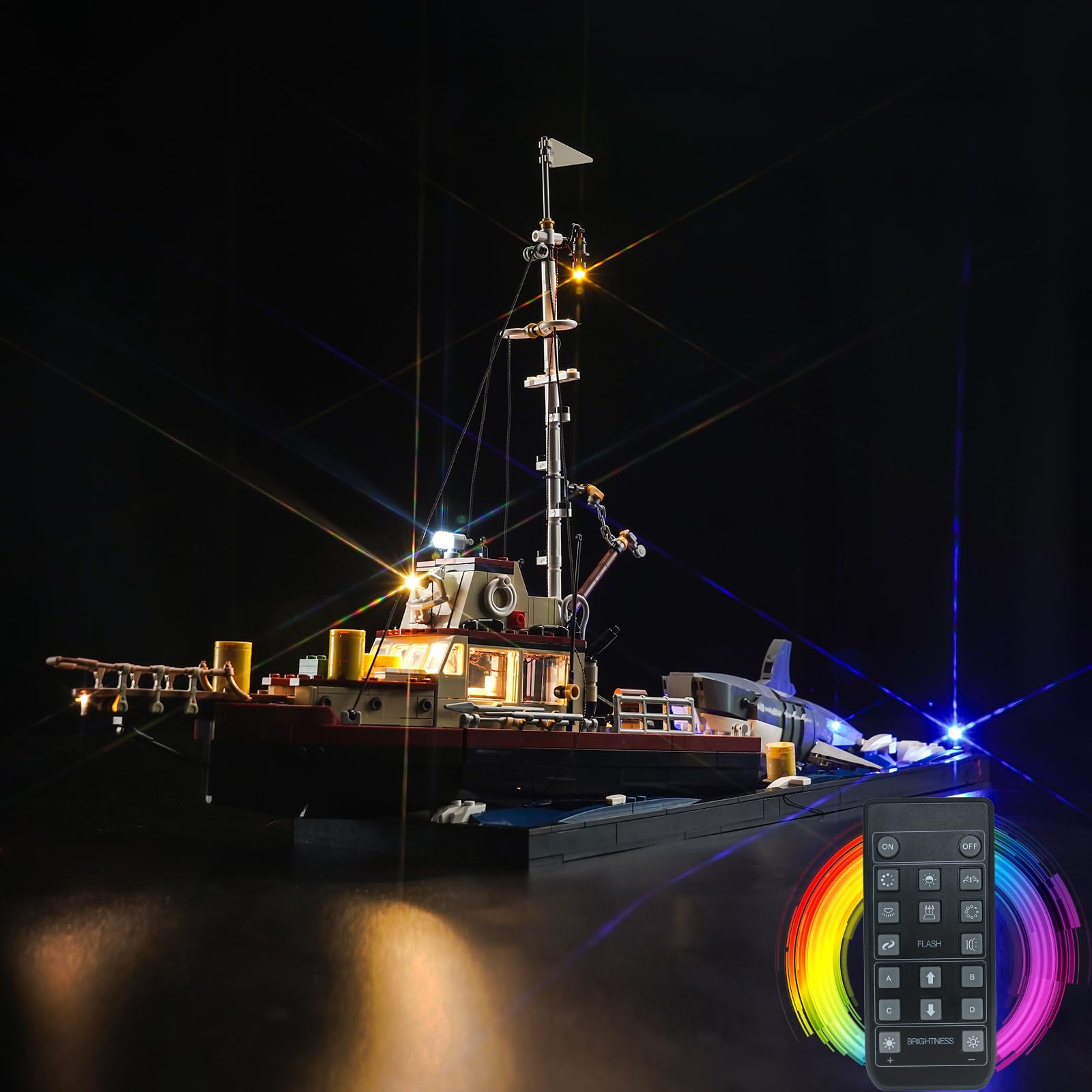 Remote Control Light Kit Compatible with Lego 21350 Jaws (No Model), Led Light Set for Jaws 21350 Creative Toys — image 1