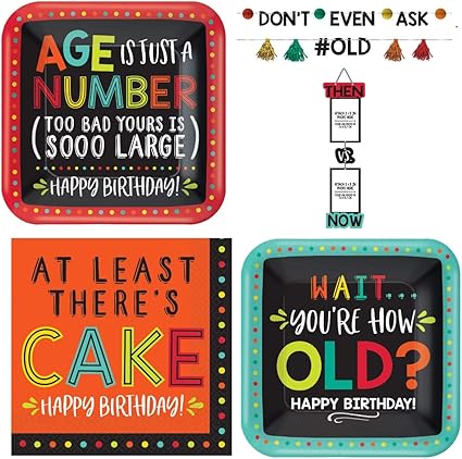 Amazon Com Old Age Humor Birthday Party Supplies Good For Any