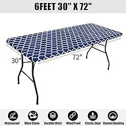 smiry Rectangle Picnic Tablecloth, Waterproof