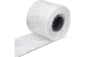 Sacubee 1.5 oz Fiberglass Chopped Strand Mat 15 Yards 4 Inch Lightweight Fiberglass Mat Roll Easy to Use White Fiber Glass Cloth Strong Repair for Structural Reinforcement Repair Kit Layup Roof Boat
