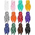 35" Satin Head Scarf Large Square Scarf Silk Feeling Fashion Hair Wrapping Scarves for Women Girls