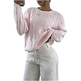 Verdusa Women's Oversized Cable Knit Chunky Cardigan Sweaters Cozy Knit Tops Fall Slouchy Sweaters