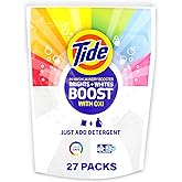Tide Brights &amp; Whites Odor Rescue, In Wash Odor Eliminator with Oxi, Scent Booster, Removes Odors in a Single Wash, 27 Count (Pack of 1)