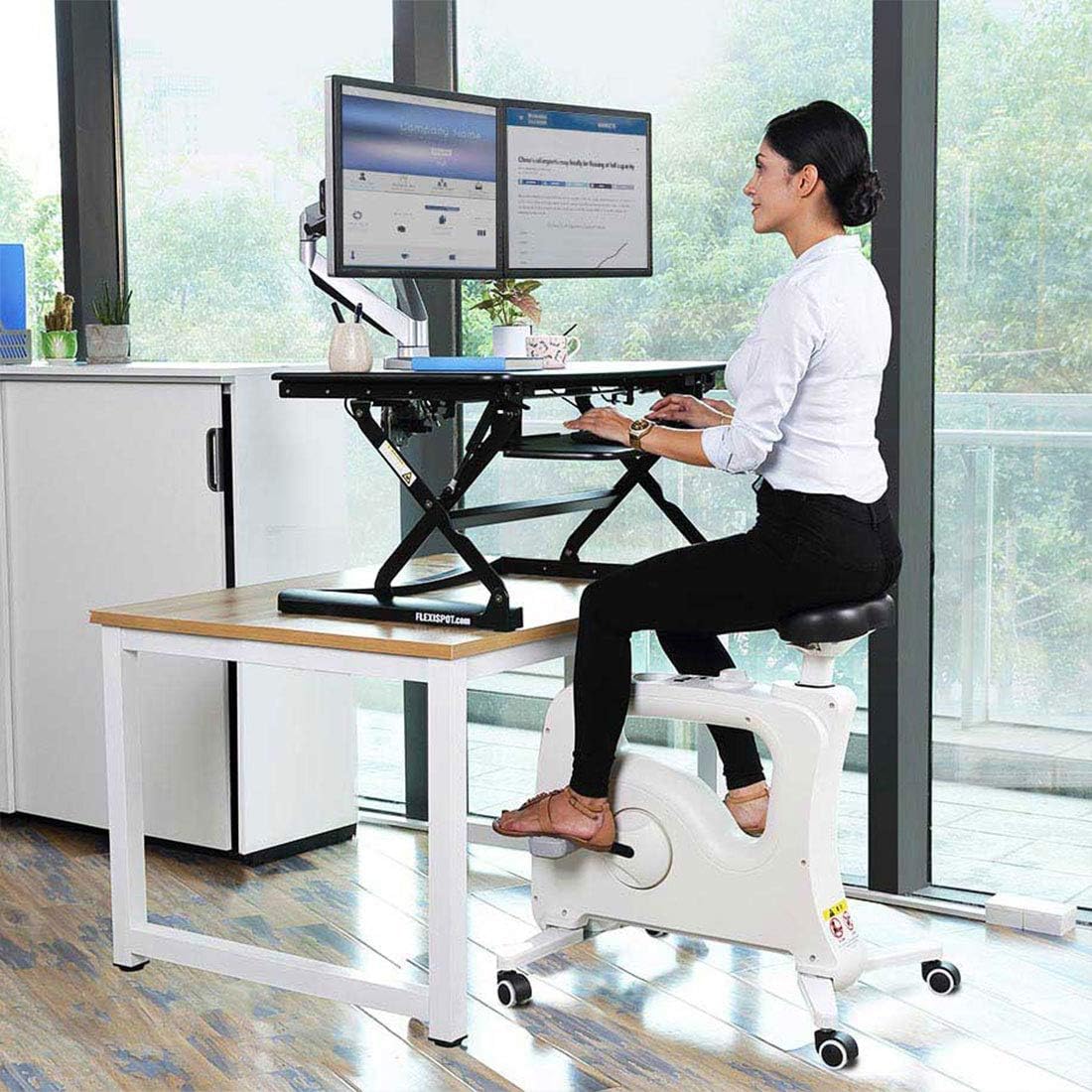 stand up desk bike