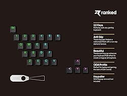 Ranked Rubber Keycap Set | Double Shot Translucent