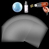 200Pcs Shrink Wrap Bags 6x6 Inches Clear PVC Heat Seal Bags for Soap Sleeve Packaging, Bath Bomb,Shoes,Jars,Gift,Tumbler,Heat Sublimation Film for Homemade DIY Projects