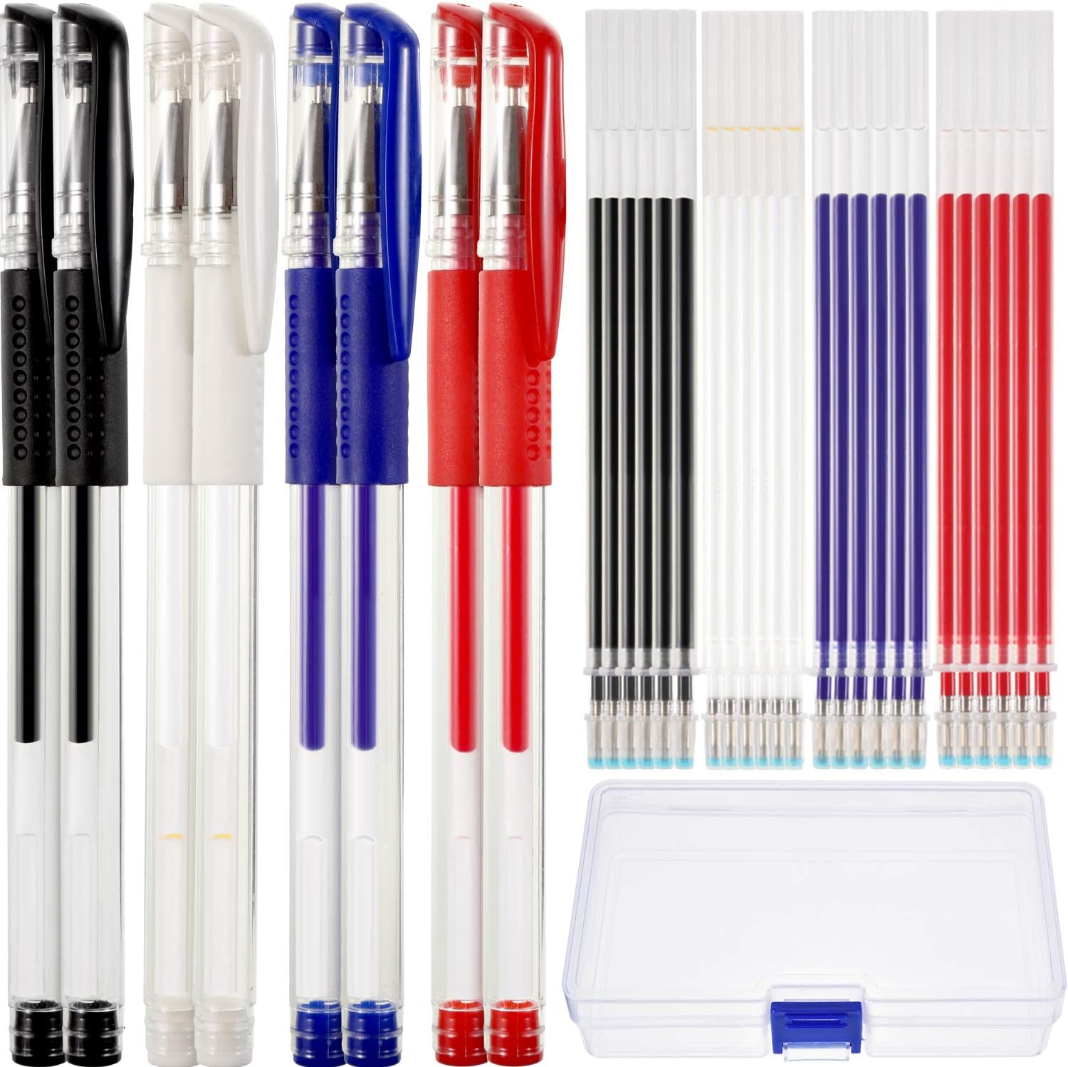 8 Pieces Heat Erasable Pens Fabric Marking Pens with 24 Pieces