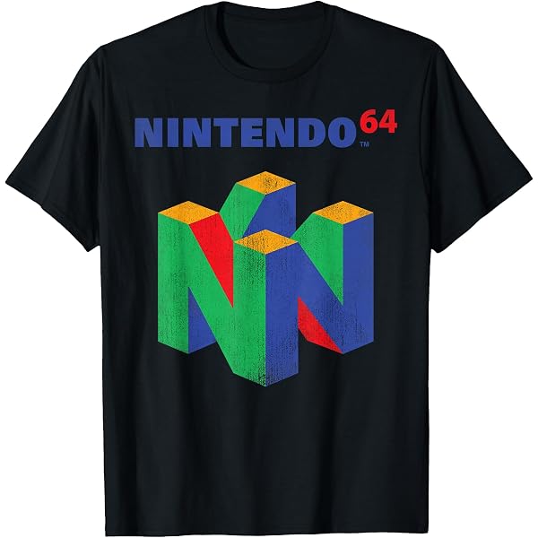 Amazon.com: Nintendo 64 Classic Logo Retro Vintage Graphic T-Shirt
