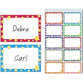 200 Pieces - Name Tags for Kids, Fun Party Classroom Name Tag Stickers Labels - 10 Colors