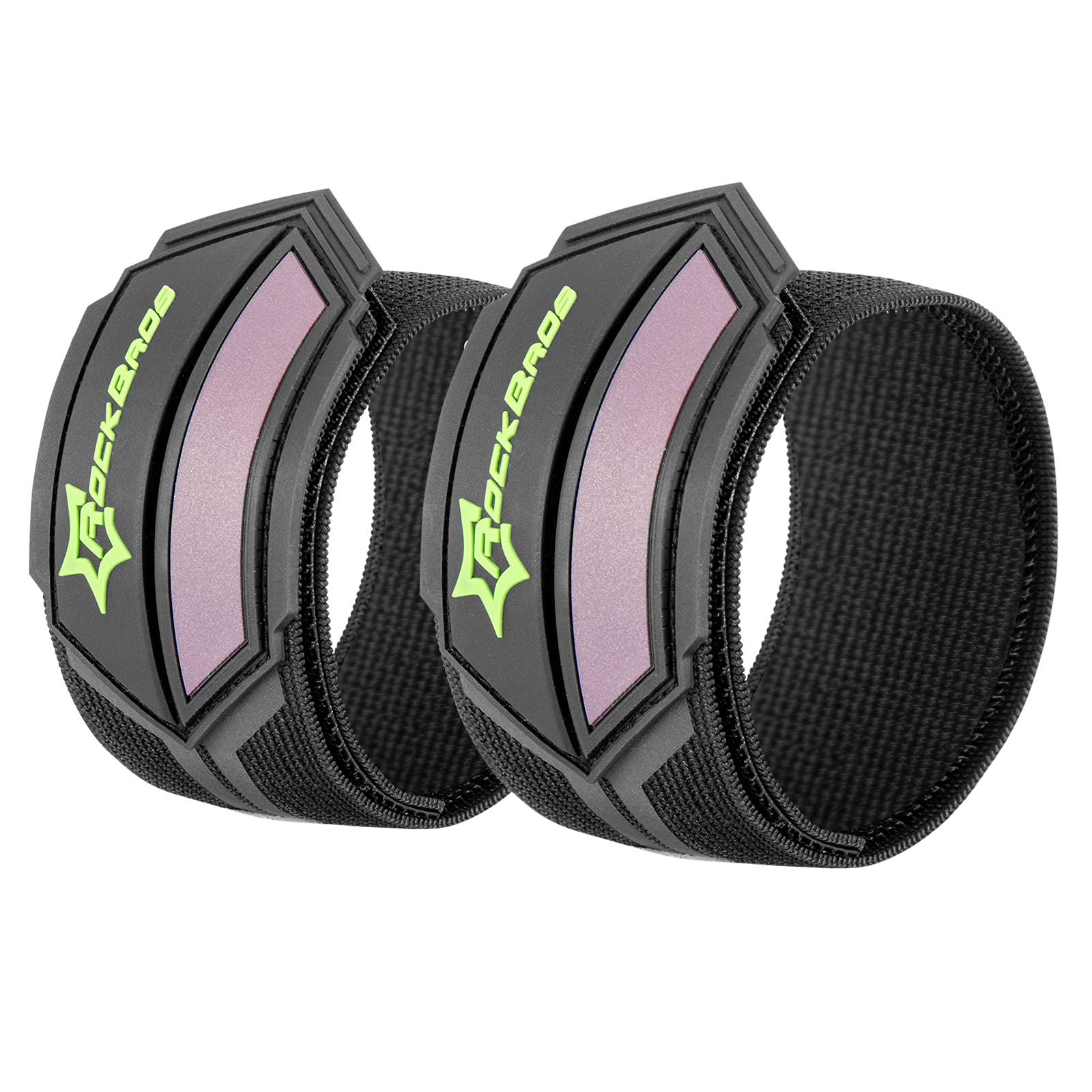 ROCKBROS Trouser Strap Bike Reflective Straps Ankle Blousing Garters Armbands/Ankle Straps with Hook & Loop for Cycling, Motorcycling, Walking, Running