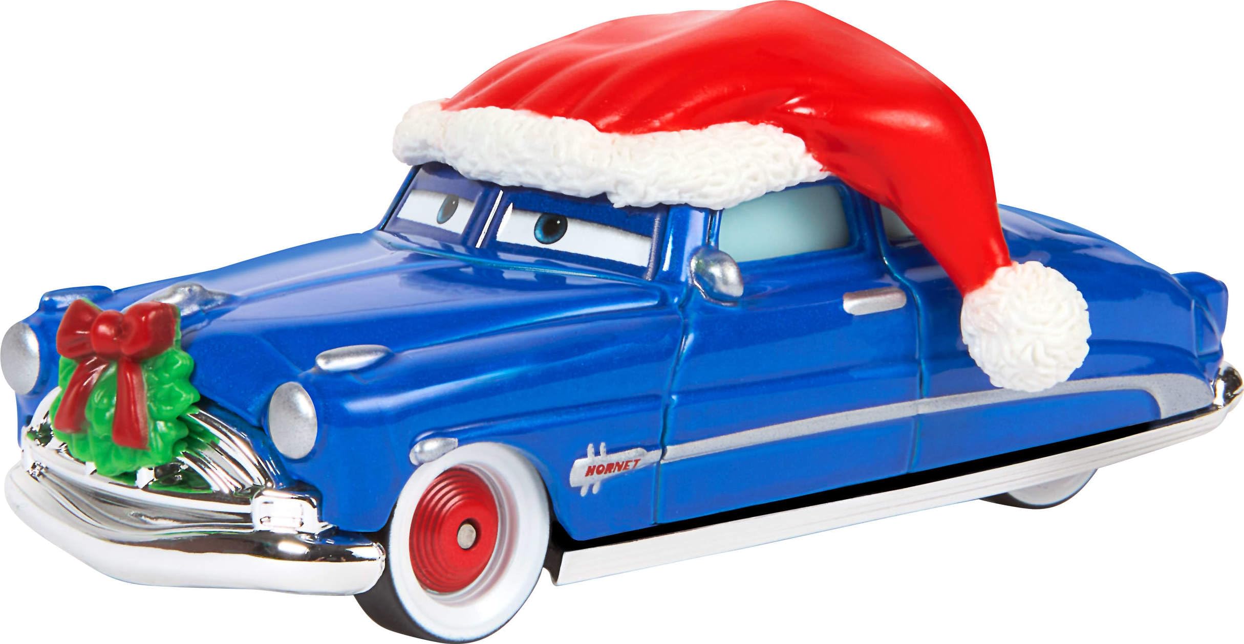 Mattel Disney and Pixar Cars Toy Multipack, Set of 5 Winter-Themed Vehicles Including a Holiday Hotshot Lightning McQueen & 2 Plastic Accessories (Amazon Exclusive)