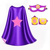 iROLEWIN Kids-Superhero-Cape and Mask for Boys-Girls Super-Hero-Costumes | Superhero Cape Mask Bracelet &amp; DIY Felt Stars for Toddlers - Dress-up Toys &amp; Birthday Gifts for Halloween, School Spirit Day
