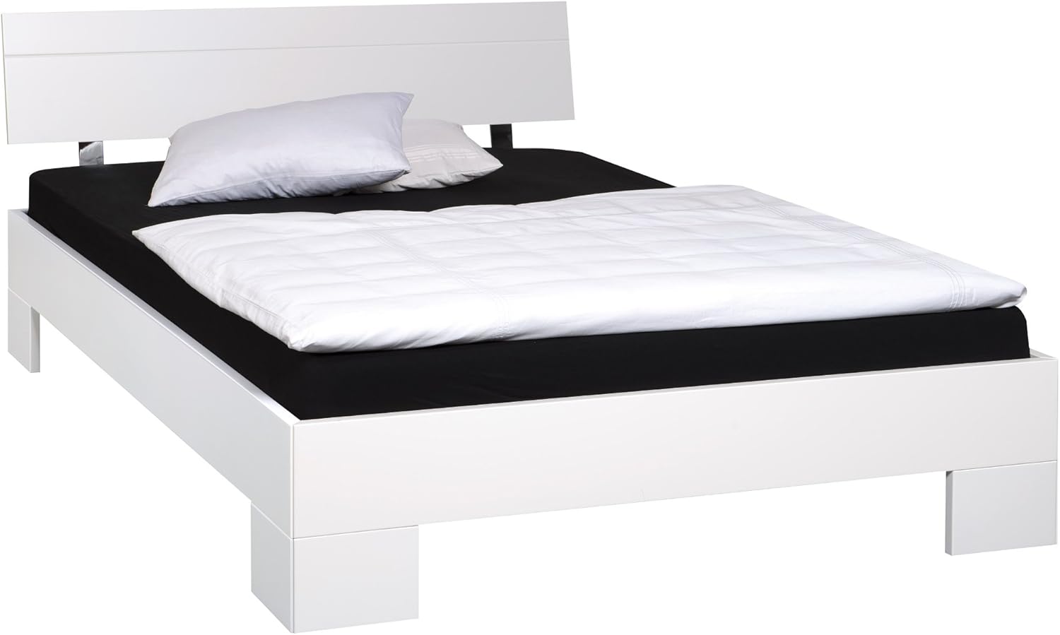 Modular Bett Genua, MDF, matt lackiert in Weiss, 180 x 200 cm Amazon