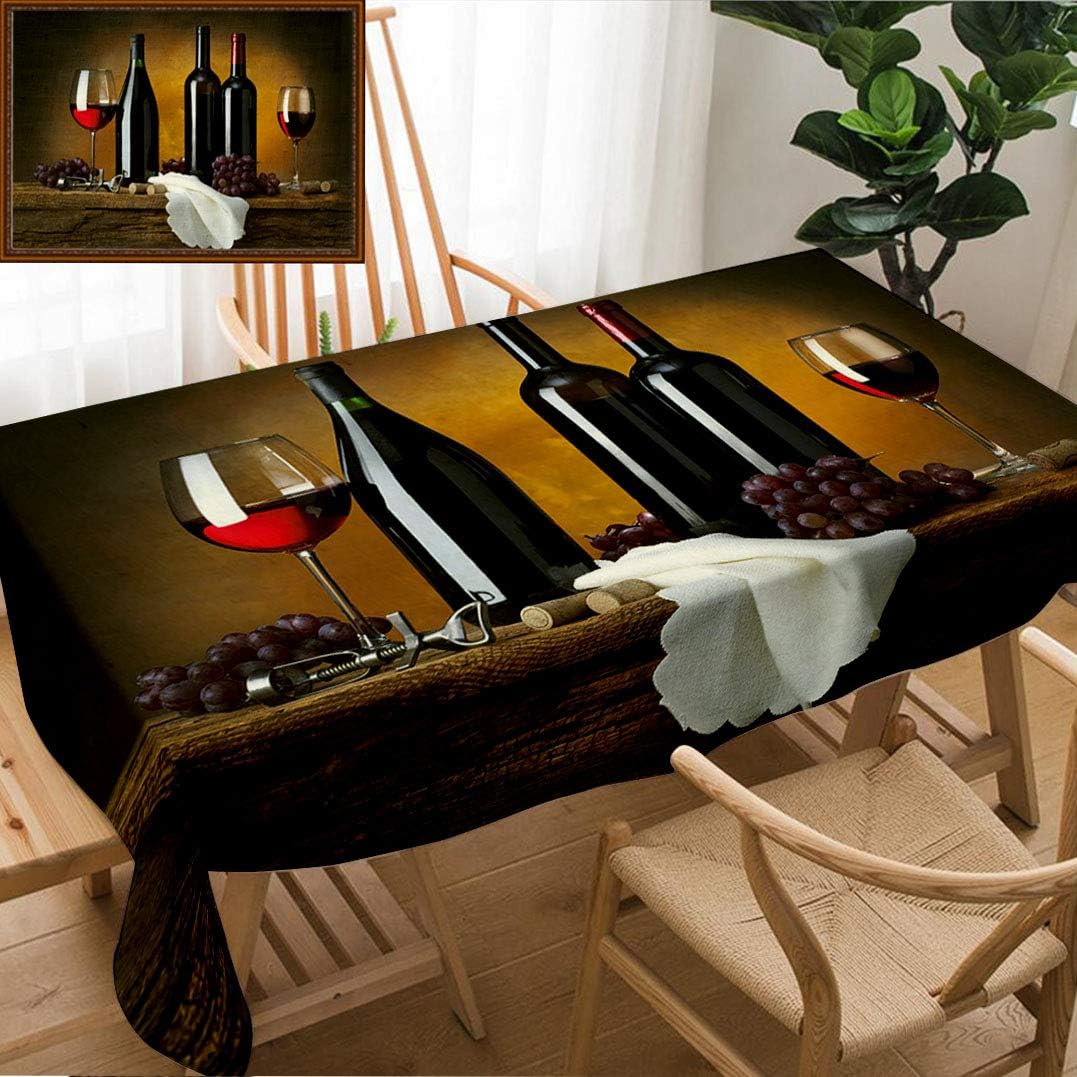 Unique Custom Design Cotton And Linen Blend Tablecloth Red