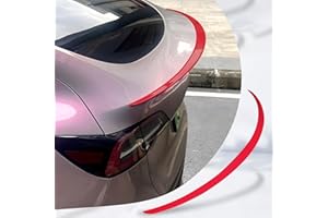 YJMOTOR for Tesla Model Y Rear Spoiler Original Trunk Wing ABS for 2020-2024 Tesla Model Y Rear Trunk Spoiler Lip Tail Wing Rear Trunk Lid Model Y Accessories(Red)