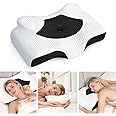 Osteo Cervical Pillow for Neck Pain Relief, Hollow Design Odorless Memory Foam Pillows with Cooling Case, Adjustable Orthopedic Bed Pillow for Sleeping, Support for Side Back Sleepers