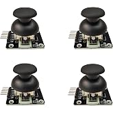 Joystick Module for Arduino, ESP32, ESP8266, Raspberry Pi - Analog Control Stick with Push Button - 4 Pieces - DIYables