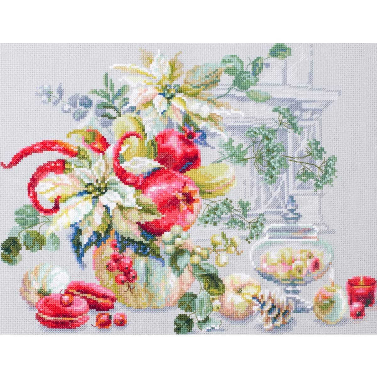 Magic needle 120-011 ZW Winter Improvisation Counted Cross Stitch Kit with Zweigart Edition, Cotton, Multi-Colour, 32 x 25 cm