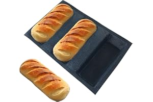 Bluedrop 3 Loaves Rectangle Bread Molds English Square Shape Forms For Hot Dogs Baking