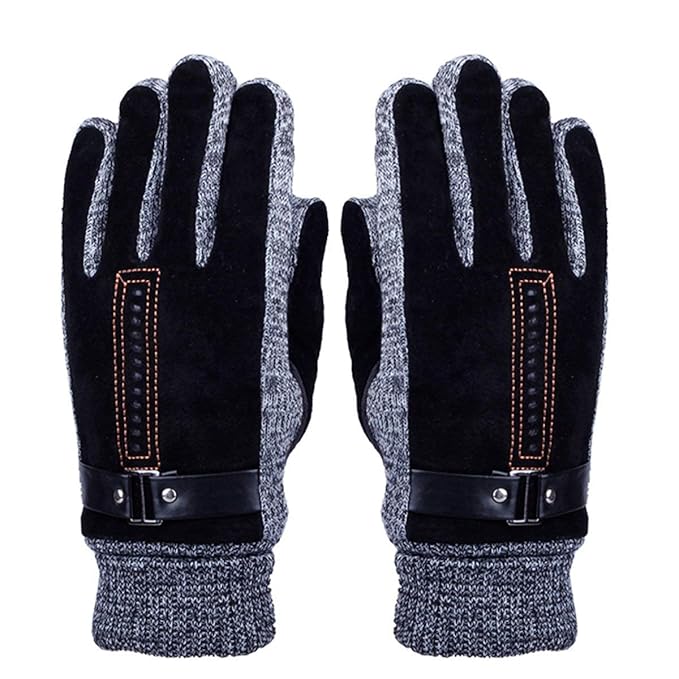 King Star Mens Genuine Leather Warm Thinsulate Ultra