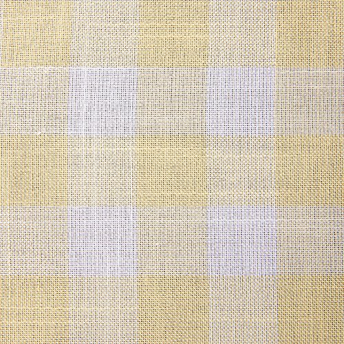 Xia Home Fashions Gingham Check Placemats, 13 by 19-Inch, Yellow, Set of 4