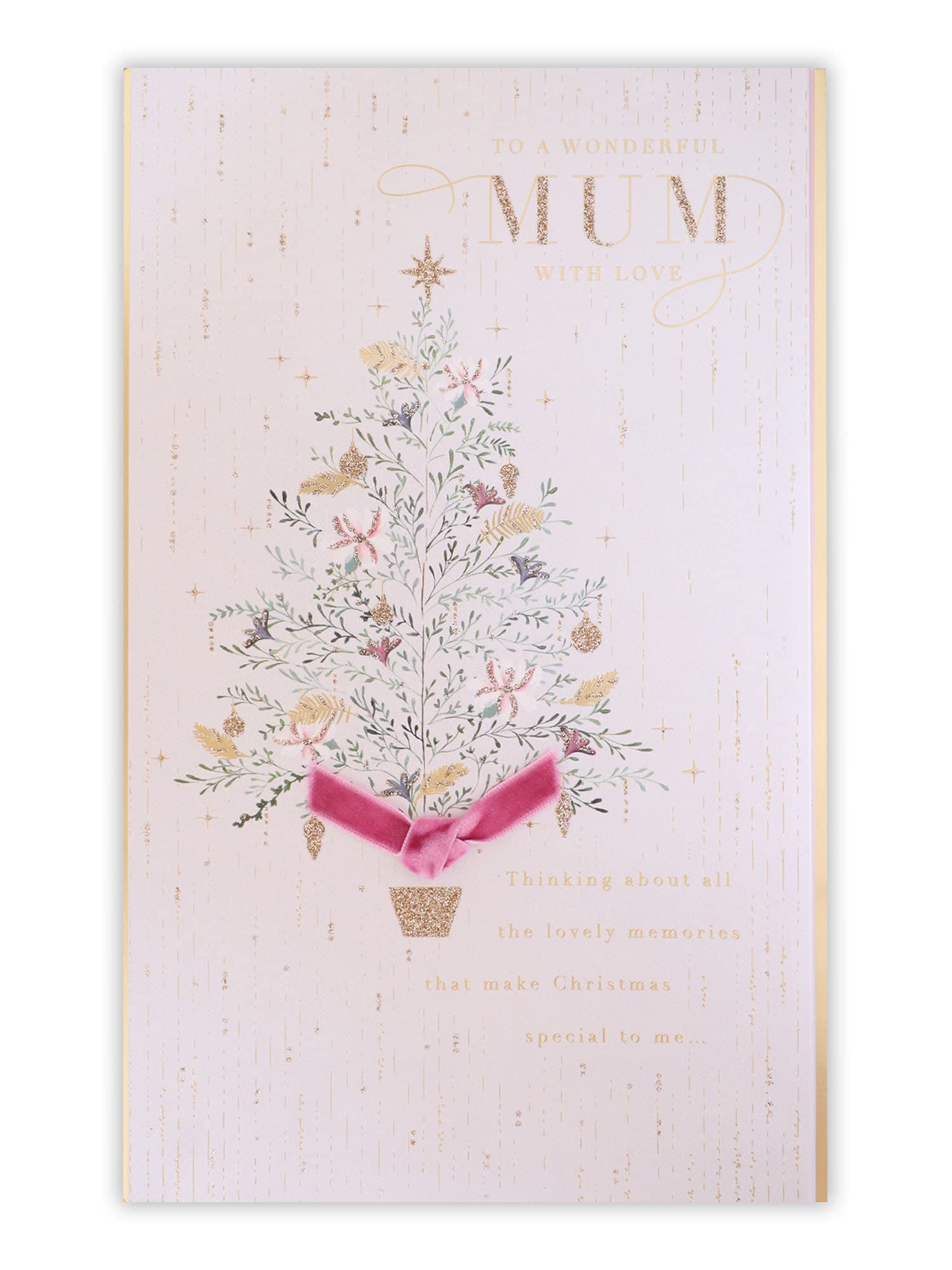 Clintons: Tree With Glitter Baubles Mum Christmas Card, Multi-Colour, 171 x 260, 1150672
