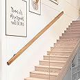 Wooden Handrails, 1-20ft Non-Slip Staircase Handrail, for Home Garden Corridor Lofts Kindergarten Guardrail Decking Railings, Wall Mounted Barrier-Free Staircase Grab Bar for Elderly (Size : 2ft)