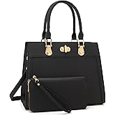 Purse Set Women Tote Handbag Shoulder Bag Top Handle Satchel Work Bag Crossbody Matching Wallet 2pcs