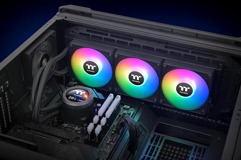 TH360 V2 Ultra EX ARGB | AIO CPU Refrigeração Líquida 360mm | Ecrã IPS LCD de 2,1" | MagForce 2.0 com 3× ventoinhas ARGB PWM CT120 | Intel LGA1700/1851 AMD AM4/AM5 | Preto