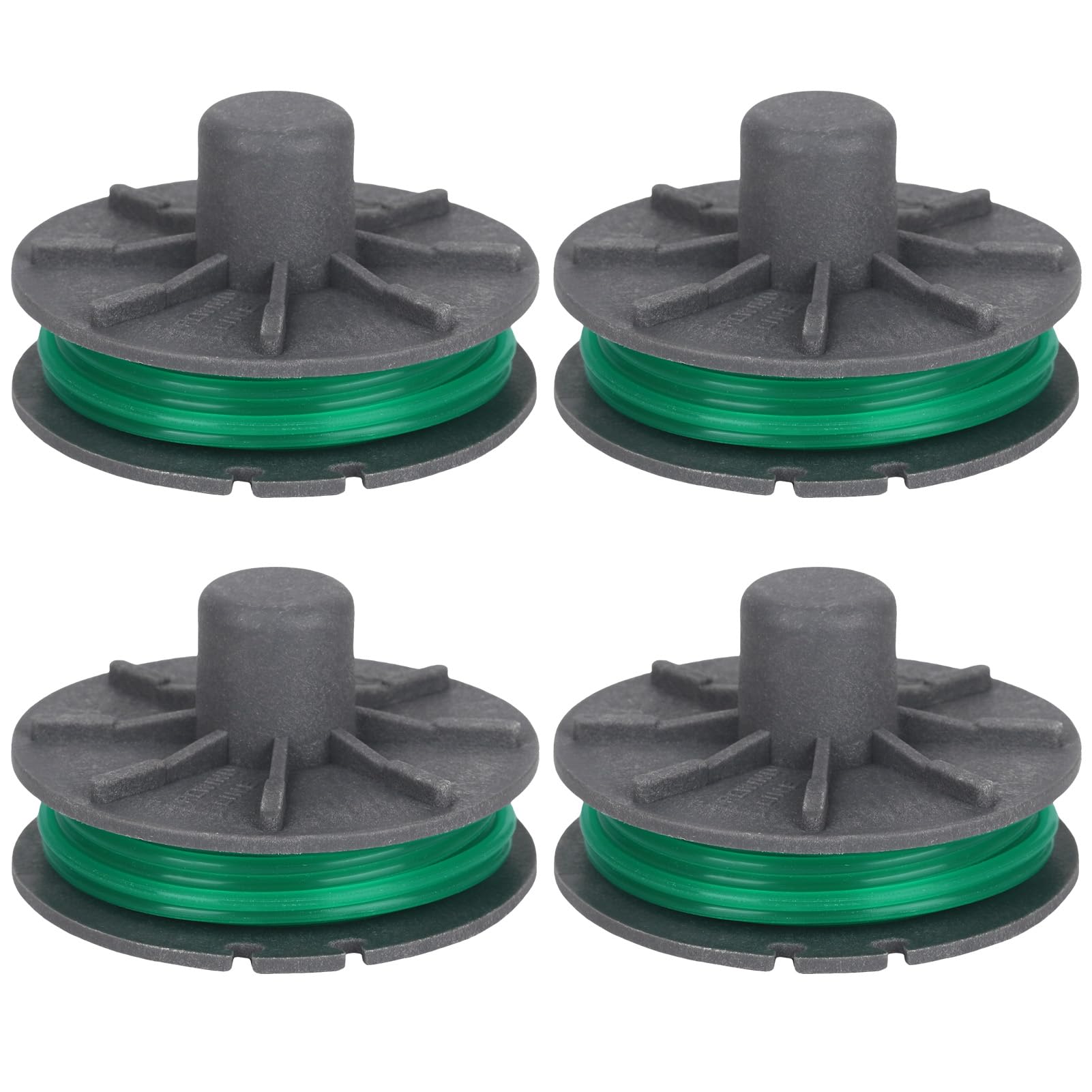 Yweller 4 Pieces Grass Trimmer Replacement Thread Spool 5309-20 for Gardena Turbo Trimmer PowerCut Plus 650/30 (Item No. 9811/9811-20) - Interchangeable Thread Spool Diameter 2 mm, 4.3 m Length,