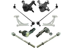 TRQ Front Steering & Suspension Kit Ball Joint Control Arm Sway Bar Stabilizer Link Tie Rod Compatible with 2009-2016 Volkswagen Tiguan