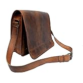 IndianHandoArt 16 inch Leather Real Messenger bag for Laptop Briefcase Satchel Men and Women (16 inch medium)