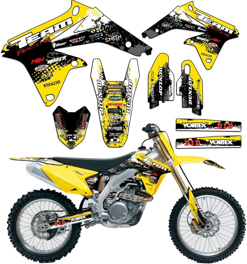 Team Racing Graphics kit Compatible with Suzuki1996-1998 RM 125/250, Scatter