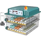 Chalixion Egg Incubator for Hatching 120 Eggs with 5 Auto Incubation Models | Precise Temp &amp; Humidity Control, Auto Egg Turning, External Water Refill, Egg Candler, Dual Power Supply, Adjustable Roller