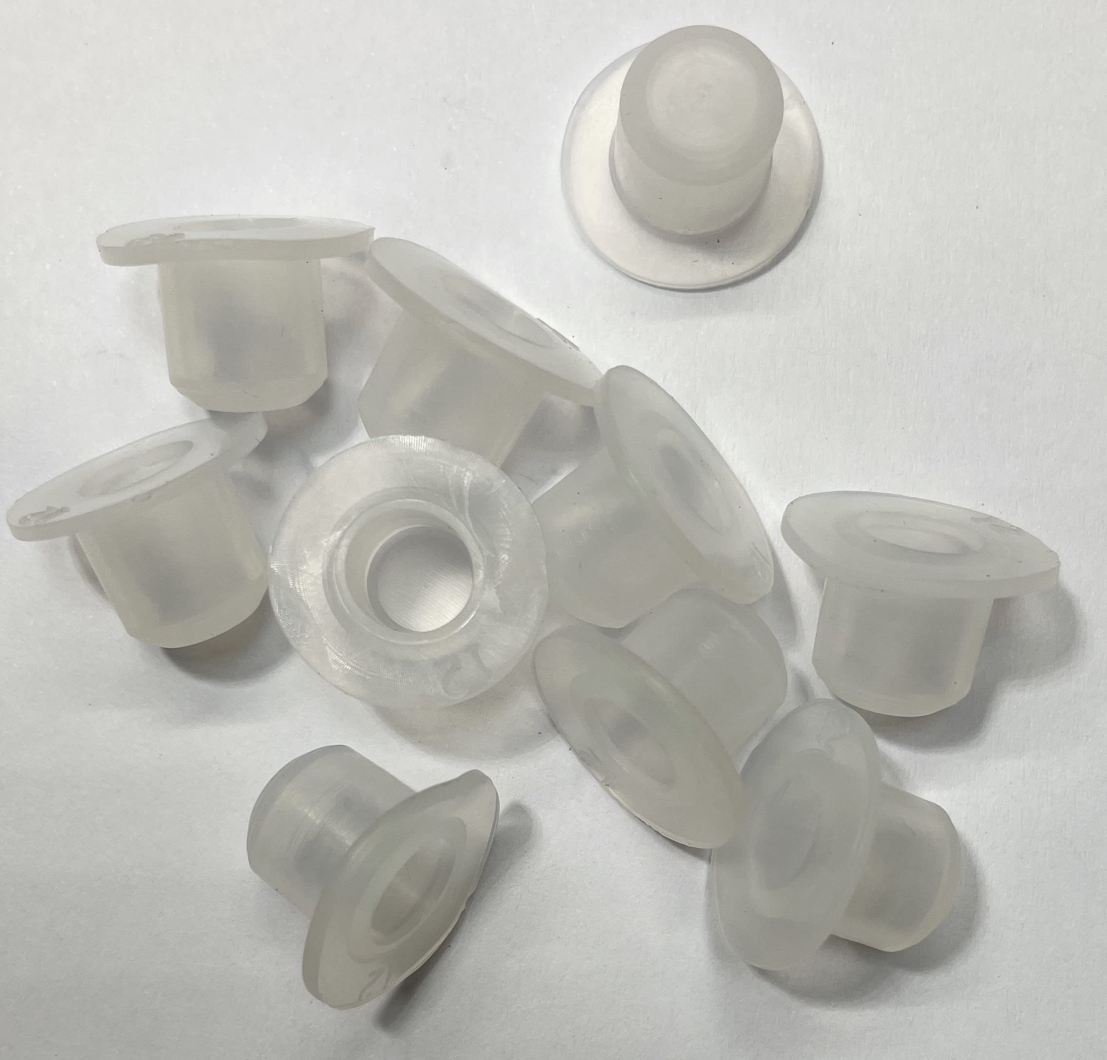 dexierp Protection Force Flanged Tapered insert Cap and Plug For 11-11.5mm 7/16"-15/32" ID Hole Of Tube Bottle Openning (Pack of 20) Reusable Rubber