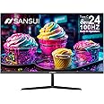 SANSUI 24 Inch Monitor with Built-in Speakers, USB Type-C 100 Hz FHD 1080P Monitor, HDMI DP HDR10 Game RTS/FPS Tilt Adjustable VESA Compatible for Working Gaming(ES-24X3 Type-C & HDMI Cable Included)