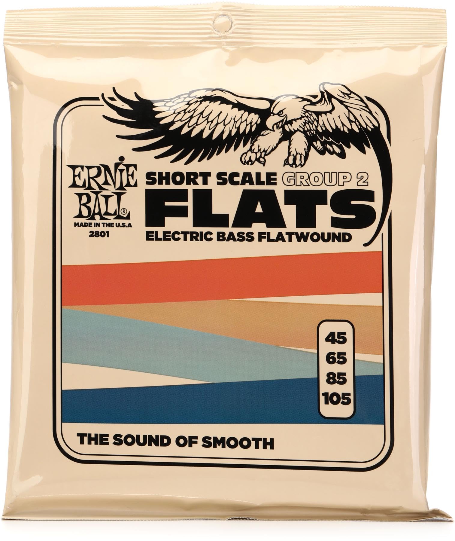 Ernie Ball Short Scale Flatwound Group 2 Electric Bass Strings - 45-105 Gauge