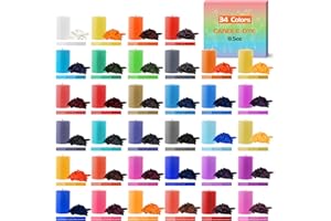 YRYM HT Candle Dye - 34 Popular Colors Candle Wax Dye for Candle Making - 8.5oz Candle Color Dye for Soy Wax, Safe and Natura