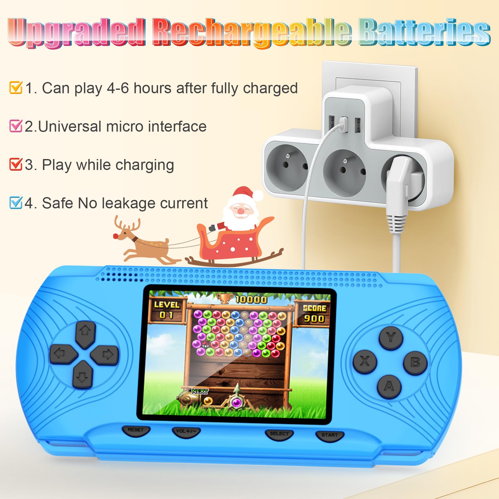 Handheld Games for Kids, Handheld Game Console Built-in 258 Video Games, 3