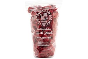 HARRISVILLE DESIGNS Friendly Loom | 7” Traditional-Sized Red Potholder Weaving Loops | Craft 2 Cotton Potholders