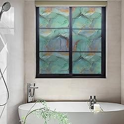 DKTIE Marble Pattern Privacy Window Film with