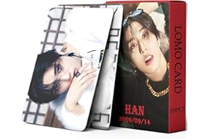 PYAJUU Stray Kids Photocards Kpop Stray Kids HOP Album Cards 55PCS SKZHOP HIPTAPE 合(HOP) Photo Cards StrayKids Merch Felix Photocards Hyunjin Photo Cards Gift for STAY Boys and Girls (HAN)