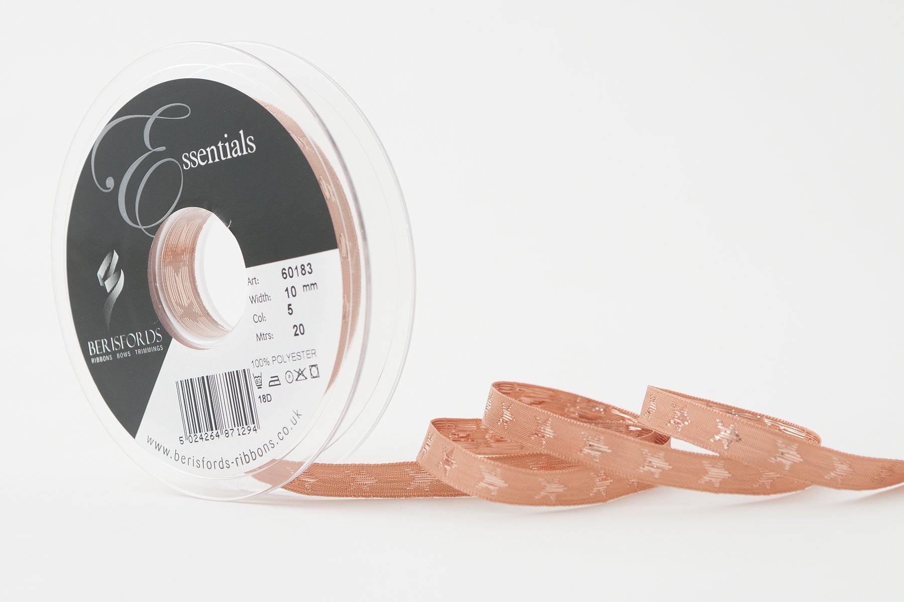 Berisfords Galaxy Ribbon, Creta/Rose Gold, 10 mm